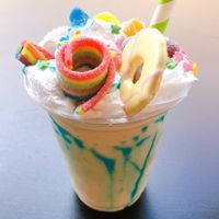 rainbow shake at Rudy's Dirty Vegan Diner in North West London