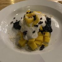 Black sesame cake brought a satisfying conclusion to the disappointing meal  at Pituq Cafe in 