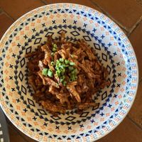 Sweet and spicy crispy tempeh   at Pituq Cafe in 