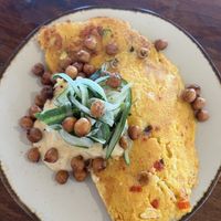 Chickpea omelette  at Pituq Cafe in 
