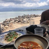 Beefless rendang and the view   at Pituq Cafe in 