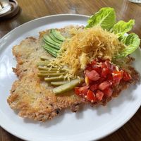 Smashed fried potatoes, Breakfast menu  at Pituq Cafe in 