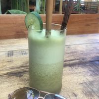 Pandan smoothie at Pituq Cafe in 