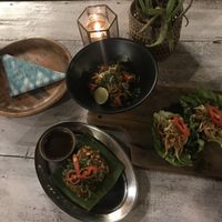 Mango salad and wrap at Pituq Cafe in 