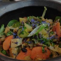 Healthy 'stew' with tofu, delicious at Organic Vision in Oostende