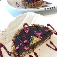Vegan chocolate quinoa desert  at Organic Vision in Oostende