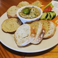 eggplant dip at Roots Brewing Company in Oneonta