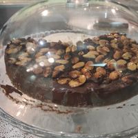 Chocolate tart at Remedio Santo Campo Alegre in Porto