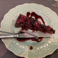 Chocolate cake with berries   at Remedio Santo Campo Alegre in Porto