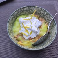 Lime mousse at Remedio Santo Campo Alegre in Porto