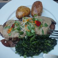 Seitan steak at Remedio Santo Campo Alegre in Porto