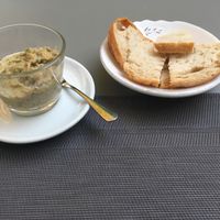 Nice houmous taster to start with at Remedio Santo Campo Alegre in Porto