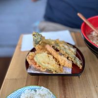 Tempura vegetables for Ramen  at Komatsu Japanese Cuisine in South Hobart
