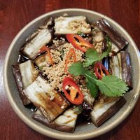 Steamed aubergine starter at Banh Banh in South East London