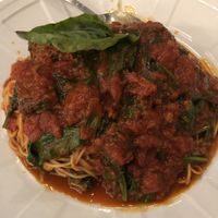 Vegan Angel Hair spinach marinara   at Anna Marie's in Las Vegas