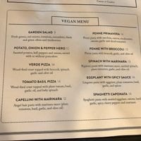 Menu at Anna Marie's in Las Vegas