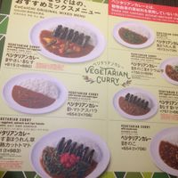 Vegetarian menu at Coco Ichibanya - Chuoku in Osaka