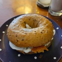 Veganer Timo (Lachsbagel) at Teilchen & Beschleuniger in Muenster