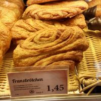 Franzbrödchen (cinnamon pastry) at Kamps in Berlin