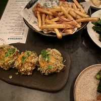 Tofu Nuggets and Vegan Spice Bag  at Merah in Northcote