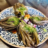 Delicious globe artichokes 🌟  at La Lluna in Valencia
