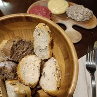 Three sauces and bread at La Lluna in Valencia