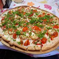 Veganer Tonno Flammkuchen at Flammerie Alt-Saarbrücken in Saarbrucken