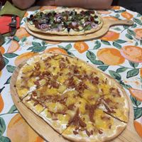 Oben: siciliana, unten: Speck-Knobi  at Flammerie Alt-Saarbrücken in Saarbrucken