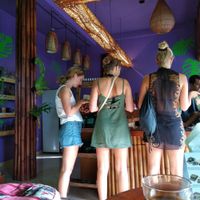 3 girls happy with what they just ate here at Cacao Flow in Jimbaran