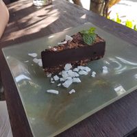 Chocolate cake at Cacao Flow in Jimbaran