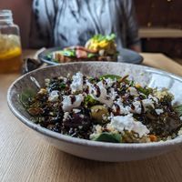 Roast vegetable salad with vegan 'feta' at Birdhouse in Sheffield