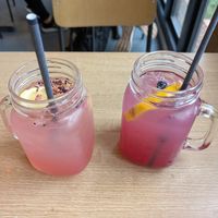 Rose lemonade and blueberry lemonade at Birdhouse in Sheffield