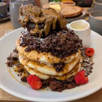 Sticky toffee pancakes (seasonal special) at Birdhouse in Sheffield