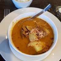 Yellow curry (more orange-brown tho lol) at Blue Elephant in Bakersfield