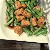 Tofu with green beans   at Blue Elephant in Bakersfield