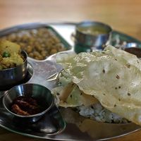 Vegan thali at Hari Om in Fairbanks