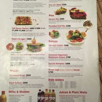 Menu at Mi Hungry in Ocho Rios