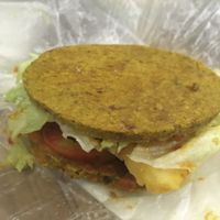 Raw, Vegan, Ital Burger at Mi Hungry in Ocho Rios