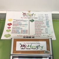Menu card with lots of choices  at Mi Hungry in Ocho Rios