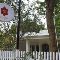 From the outside  at Om Vegan Garden in Hanoi