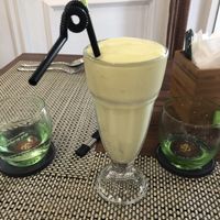 Avocado and sour sop smoothie  at Om Vegan Garden in Hanoi