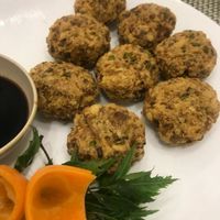 mushroom cake? at Om Vegan Garden in Hanoi