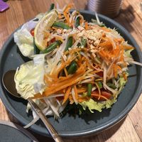 Papaya salad MADE vegan. Ask wait staff  at Noi Thai in Fitzroy