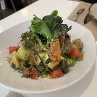 Biodynamic salad with Kimchi  at Les Maduixes in Valencia