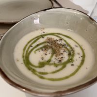 Cauliflower soup  at Les Maduixes in Valencia