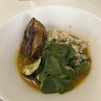 Rice with vegetable stew  at Les Maduixes in Valencia