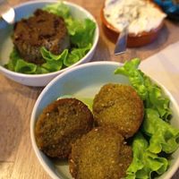 Vegan Tapas (falafel + terrine + cashew cheese) at ChaCha in Nantes