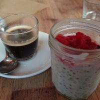 Banana Chia Porridge (dessert) at ChaCha in Nantes