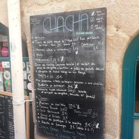Menu at ChaCha in Nantes