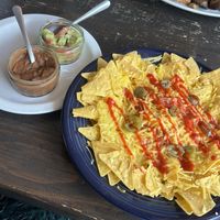 Vegan Nachos with Vegan Cheese   at Mojo's Music Cafe in Scarborough